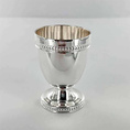 Coquetier Perles et sa cuillère à œuf assortie - Egg cups with egg spoons in silver metal