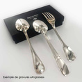 Couvert de naissance Art Déco 14.3 cm - Couverts Métal Argenté Naissance 14 cm