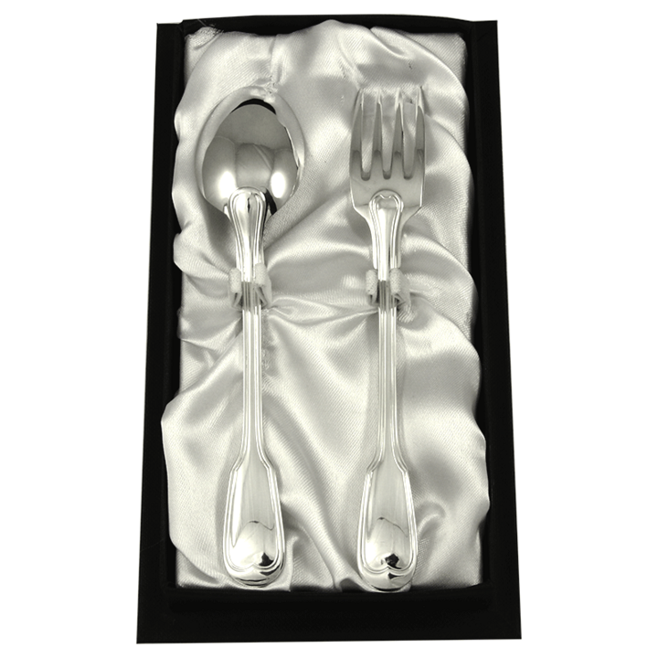 Couvert enfant Coquille 19 cm - Couverts Métal Argenté Enfant 19 cm -  Plated silver cutlery for birth, baptism - Birth Gifts - Nicolas Marischael  Orfèvre